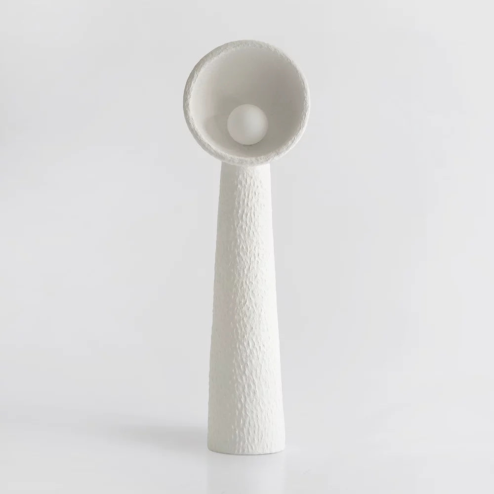 Ernionis Textured Ceramic Floor Lamp-Neutral Decor