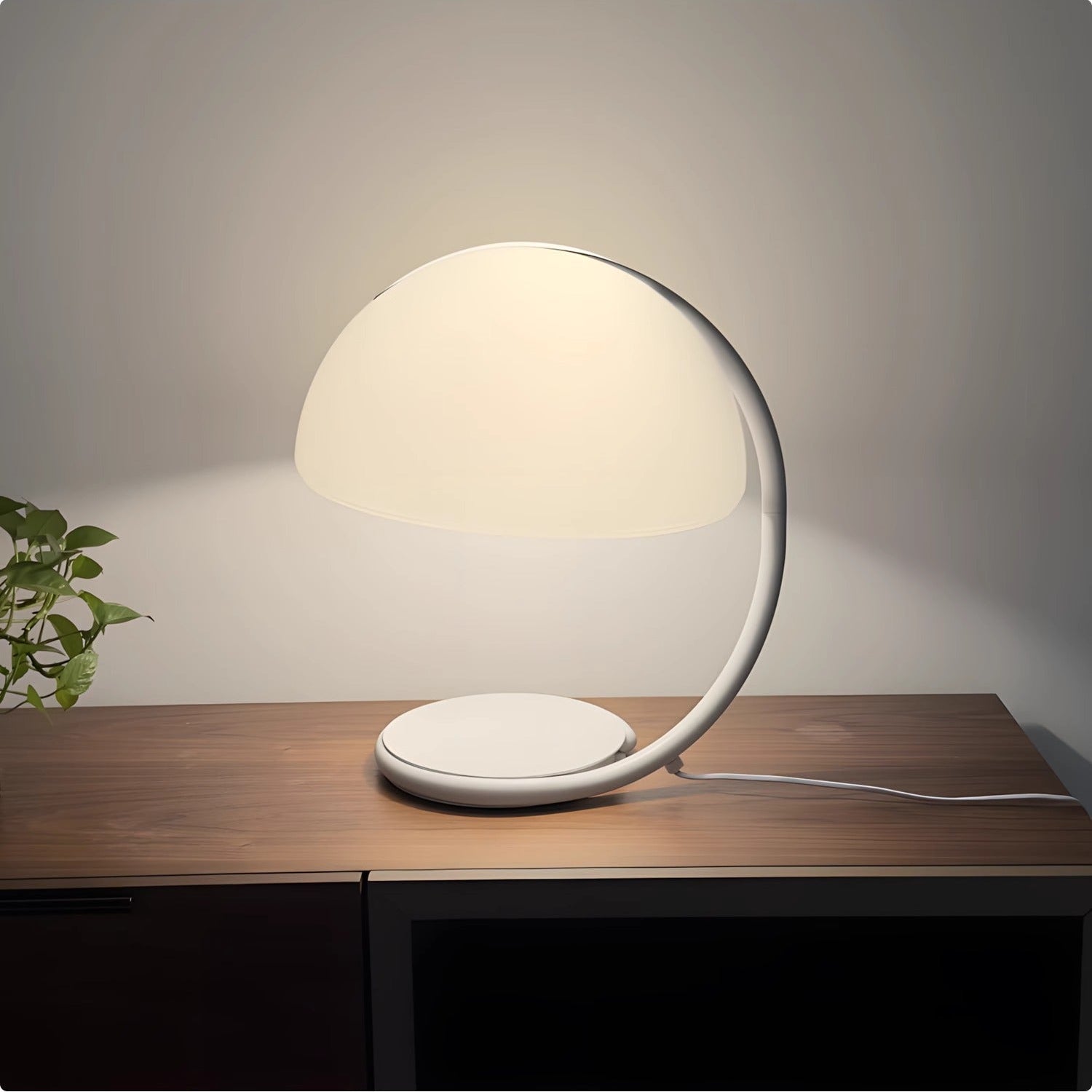 Arc Dome Table Lamp-Neutral Decor