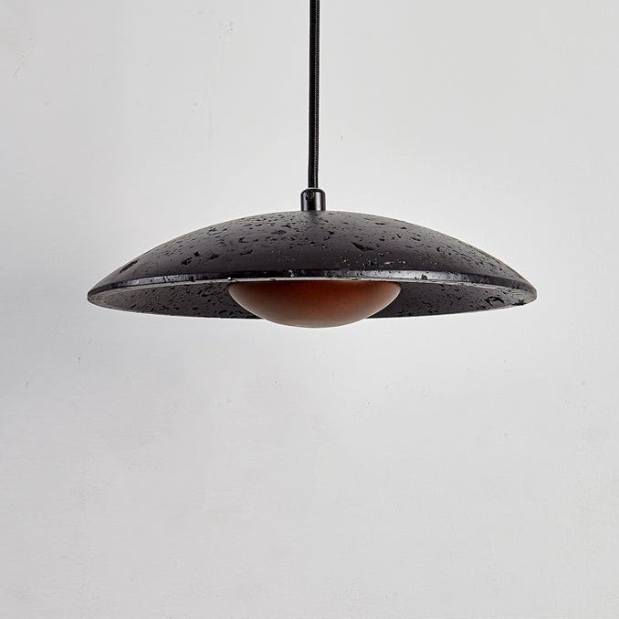 Speckled Saucer Pendant Lamp-Neutral Decor