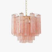 Aurora Chandelier Glass Tube Layered Luxury-Neutral Decor