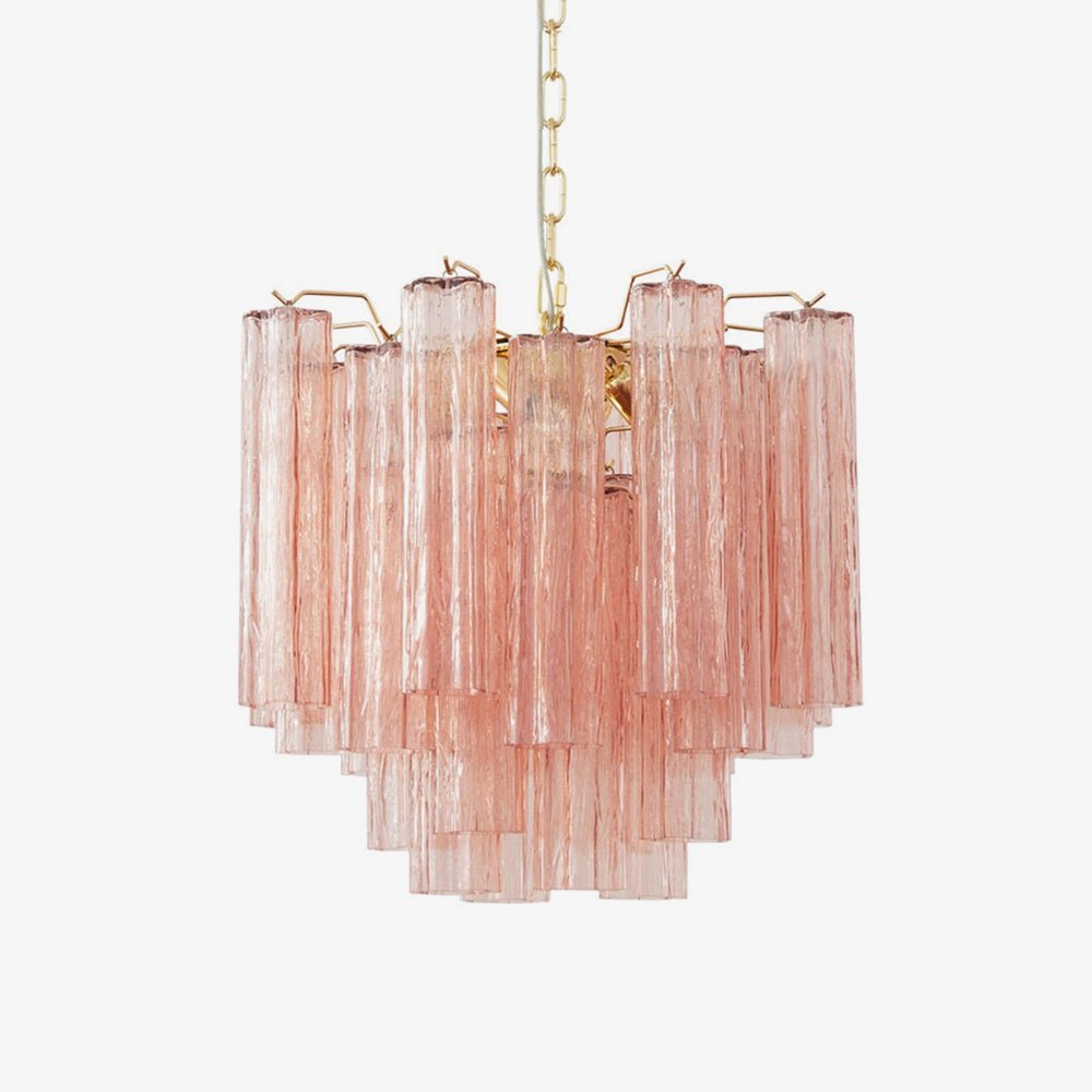 Aurora Chandelier Glass Tube Layered Luxury-Neutral Decor