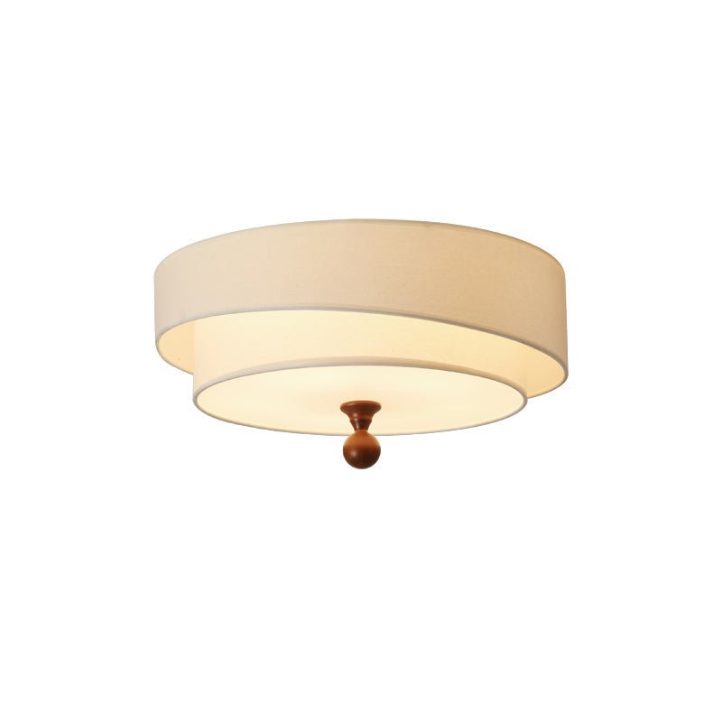 Layered Fabric Ceiling Light-Neutral Decor