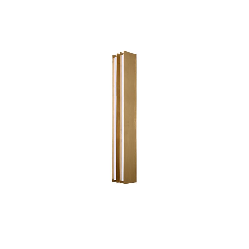 Vincent Minimalist Brass Layered Blade Sconce-Neutral Decor