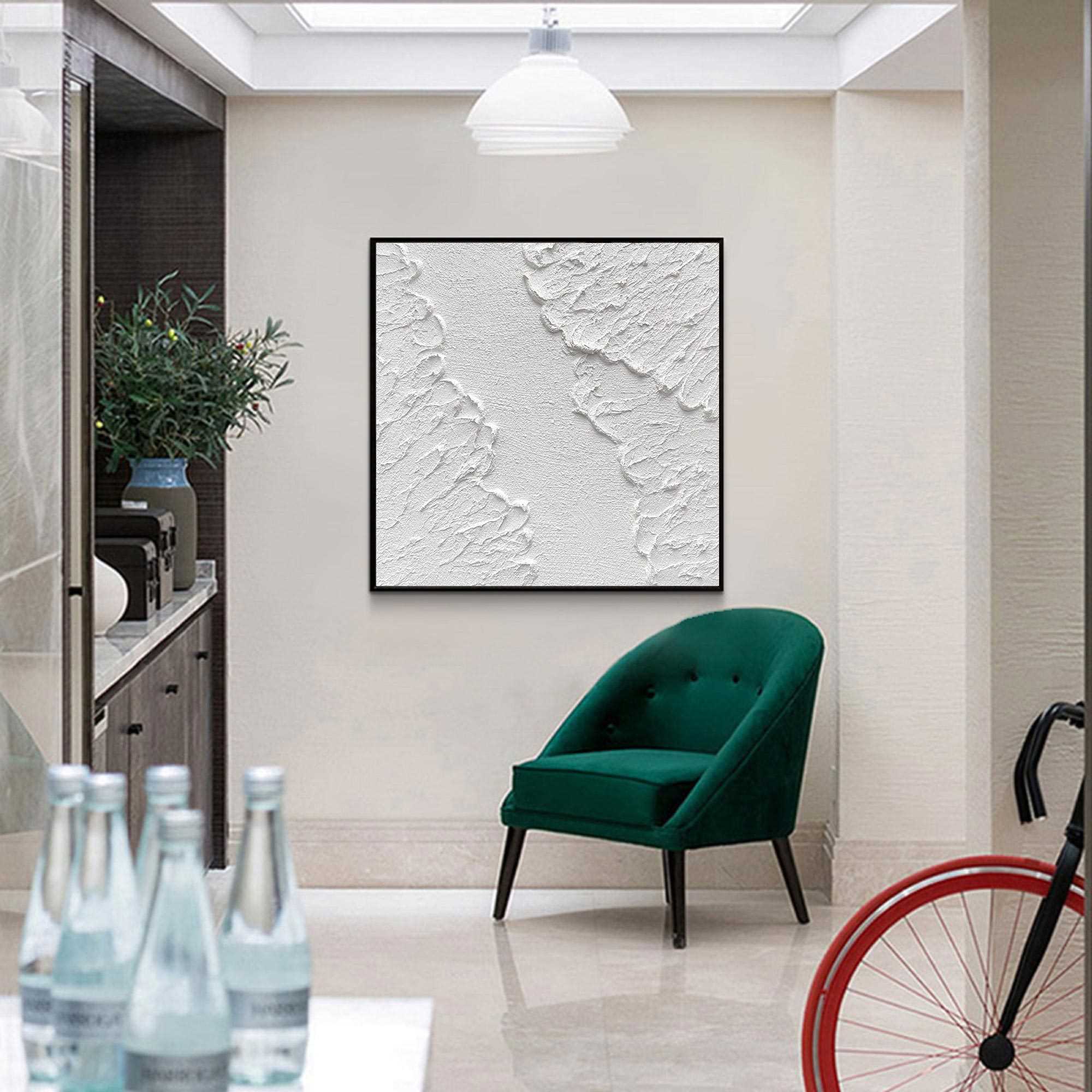 3D White Abstract Painting ABAS49 - Neutralighting
