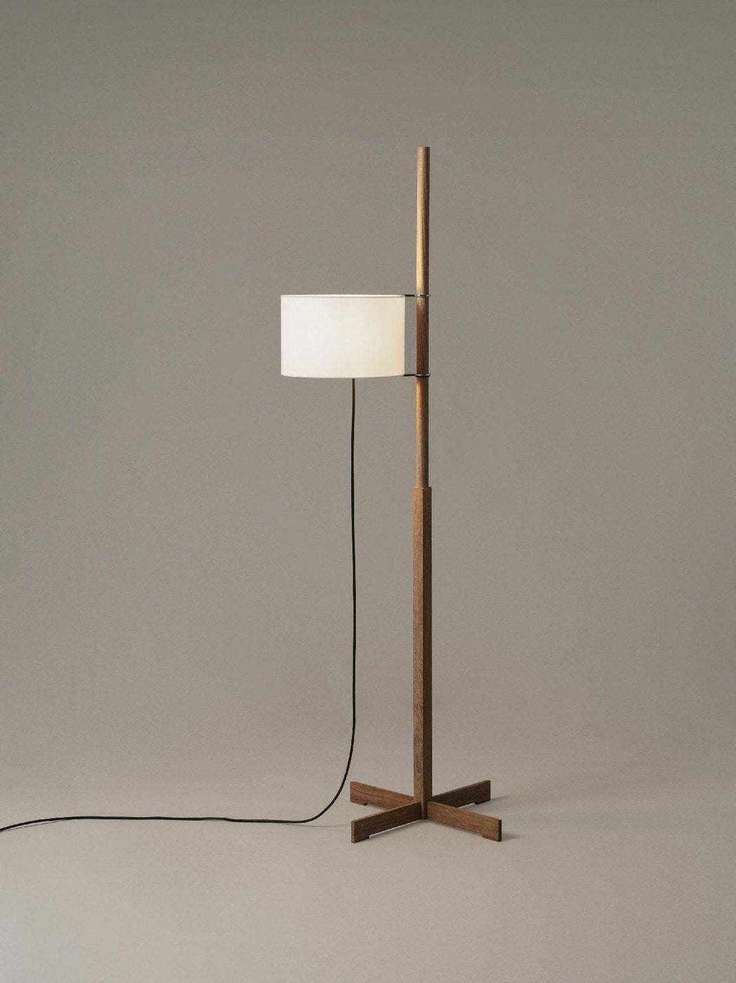 Jex Wood Fabric Floor Lamp-Neutral Decor