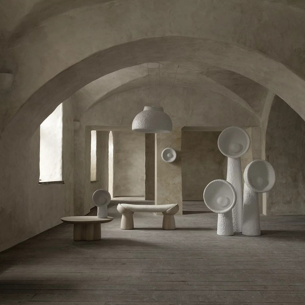 Ernionis Textured Ceramic Floor Lamp-Neutral Decor