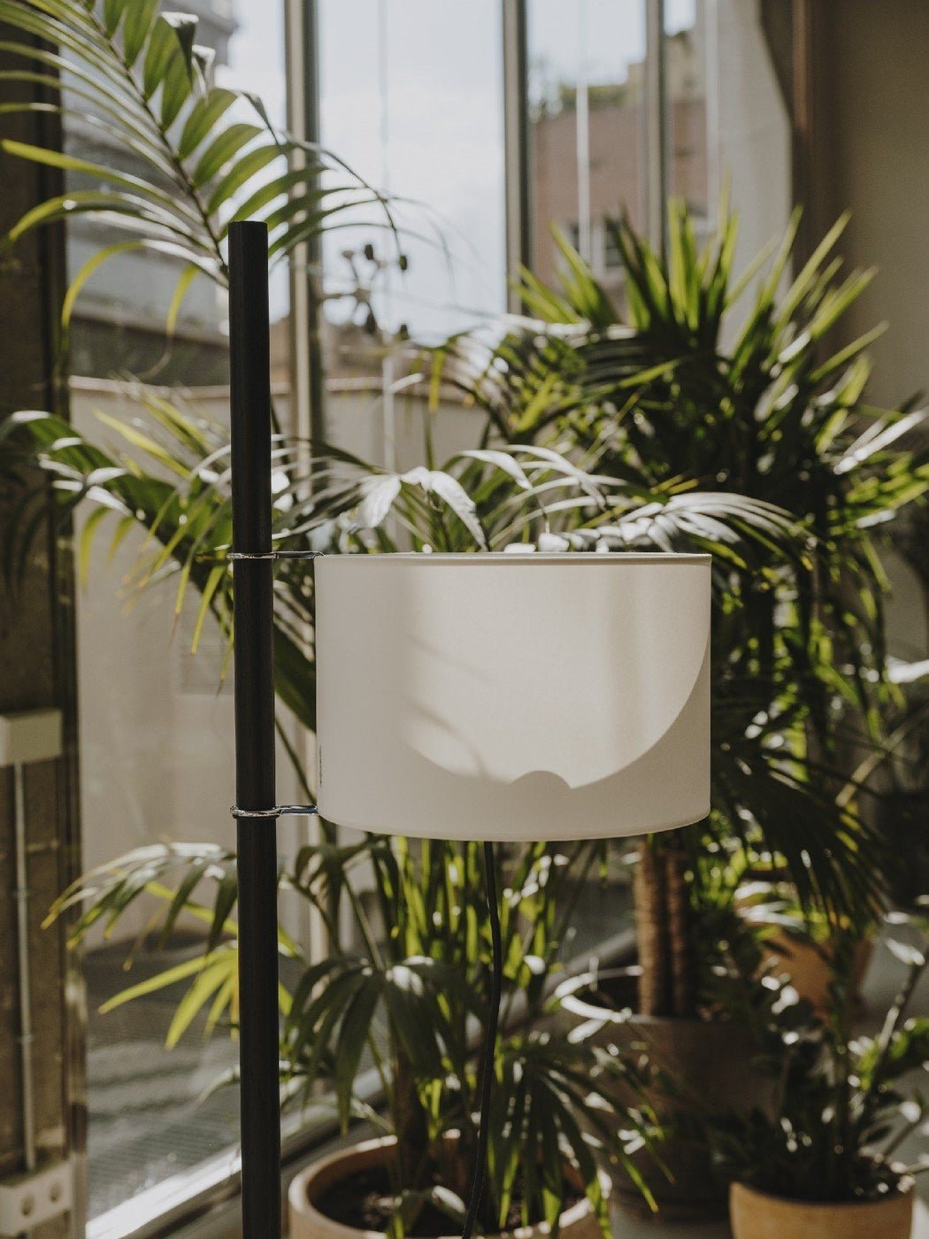Jex Wood Fabric Floor Lamp-Neutral Decor