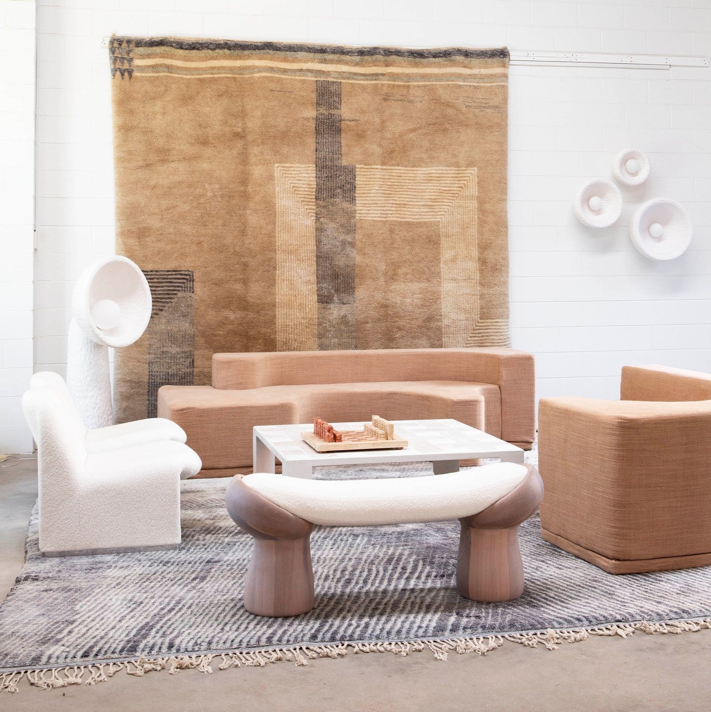 Ernionis Textured Ceramic Floor Lamp-Neutral Decor