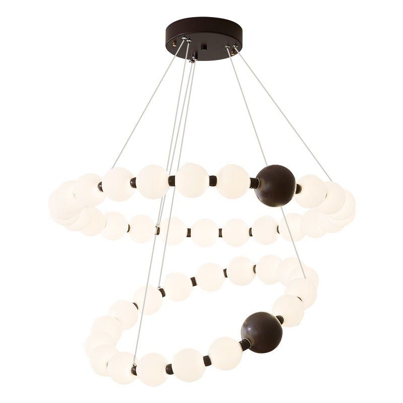 June Bead Ring Chandelier-Neutral Decor
