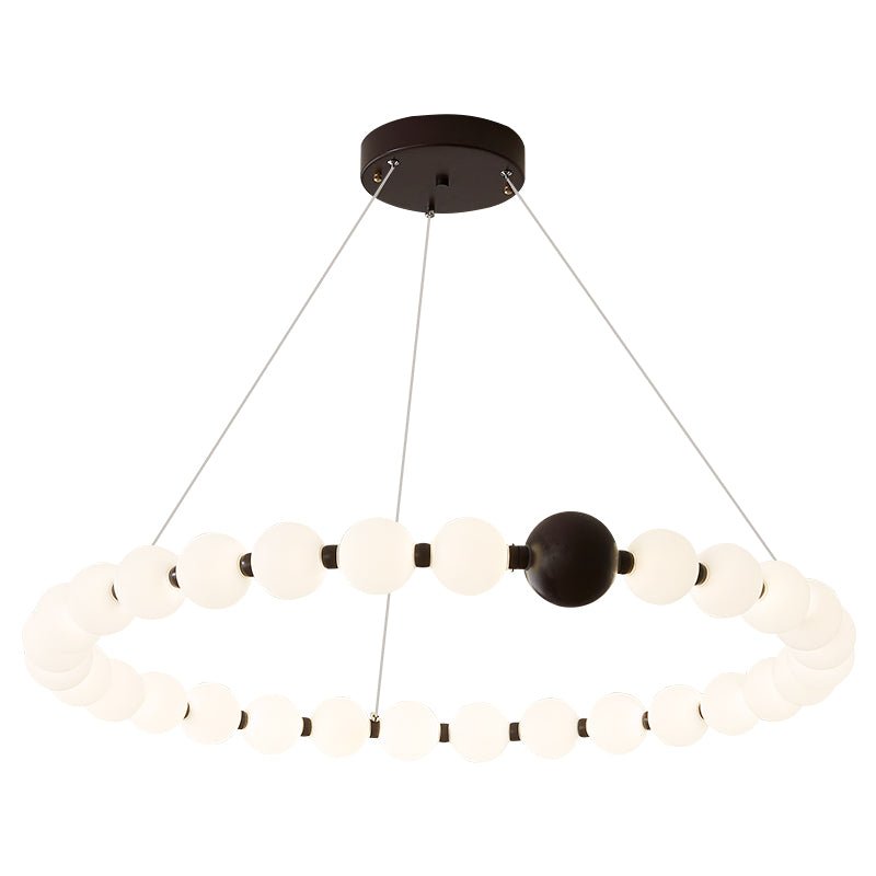 June Bead Ring Chandelier-Neutral Decor