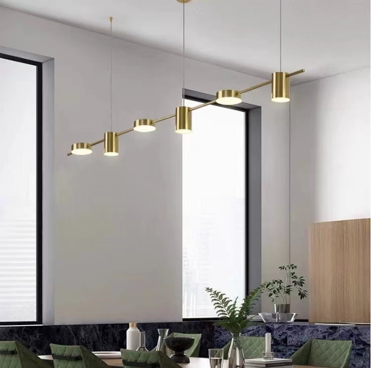 Arisha Minimalist Multi Metal Pendant Light, Black/Gold - Neutral Decor