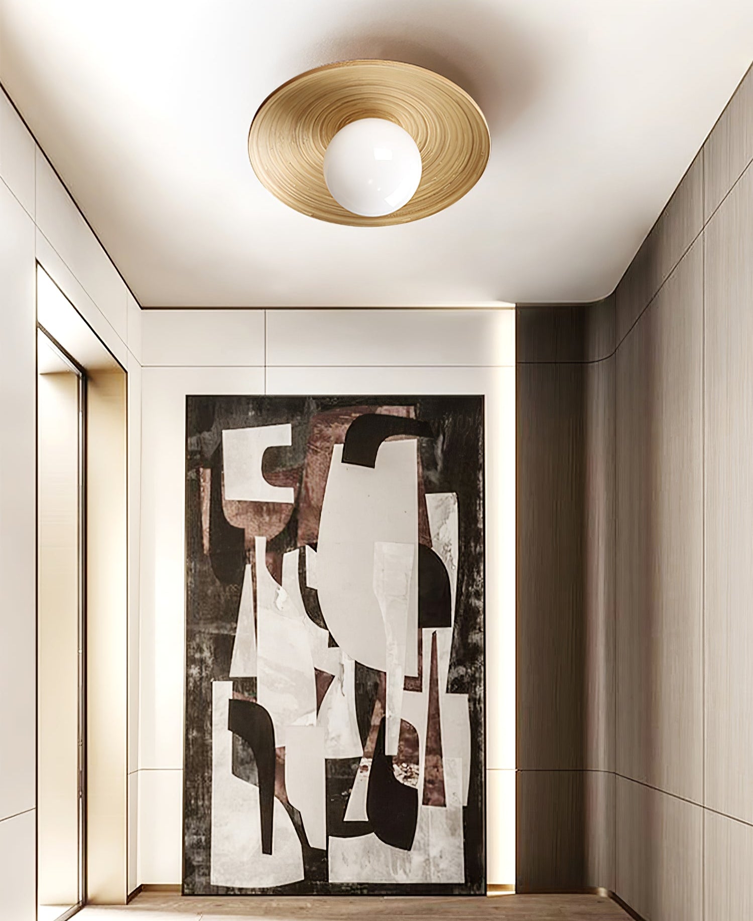 Ivoris Ceiling Light Soluna Wood Orbital-Neutral Decor