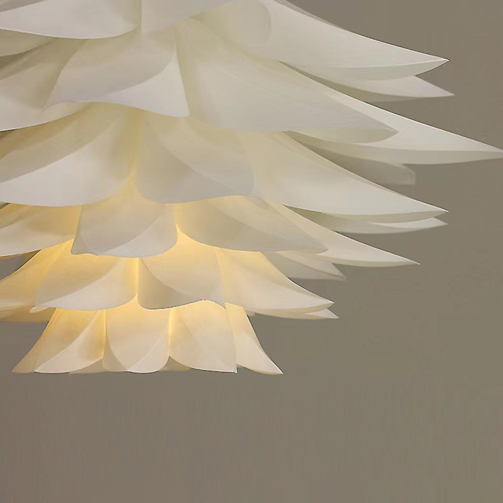 Arisha Nordic Minimalist Lotus Pendant Light, Metal/PVC, White - Neutral Decor