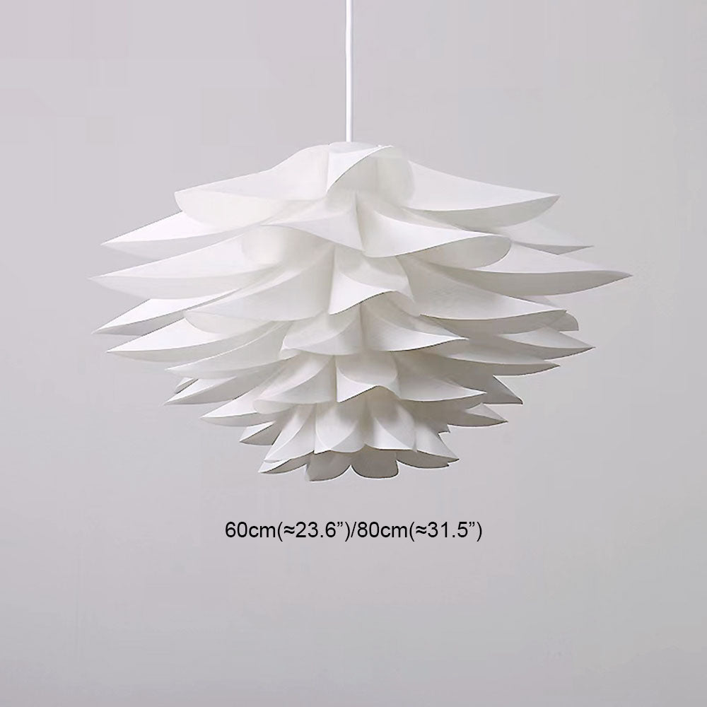 Arisha Nordic Minimalist Lotus Pendant Light, Metal/PVC, White - Neutral Decor