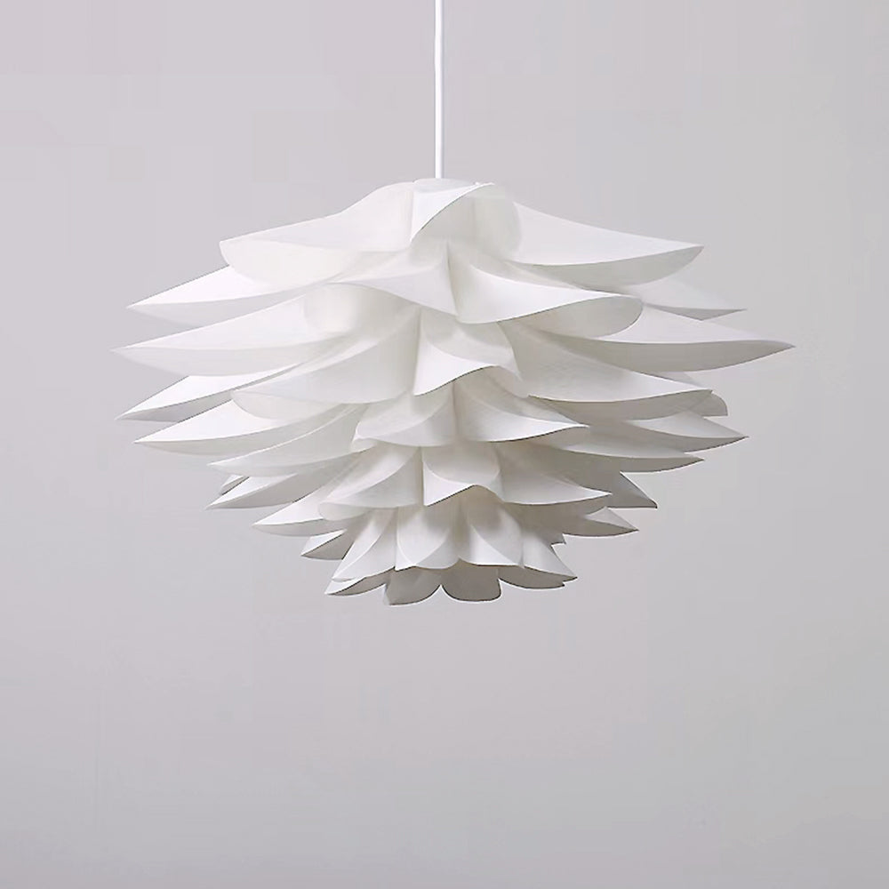 Arisha Nordic Minimalist Lotus Pendant Light, Metal/PVC, White - Neutral Decor