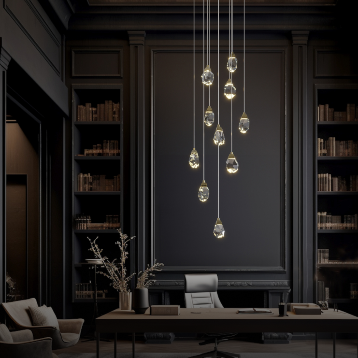 Kristy Design Ball Glass/Metal Pendant Light Gold - Neutral Decor