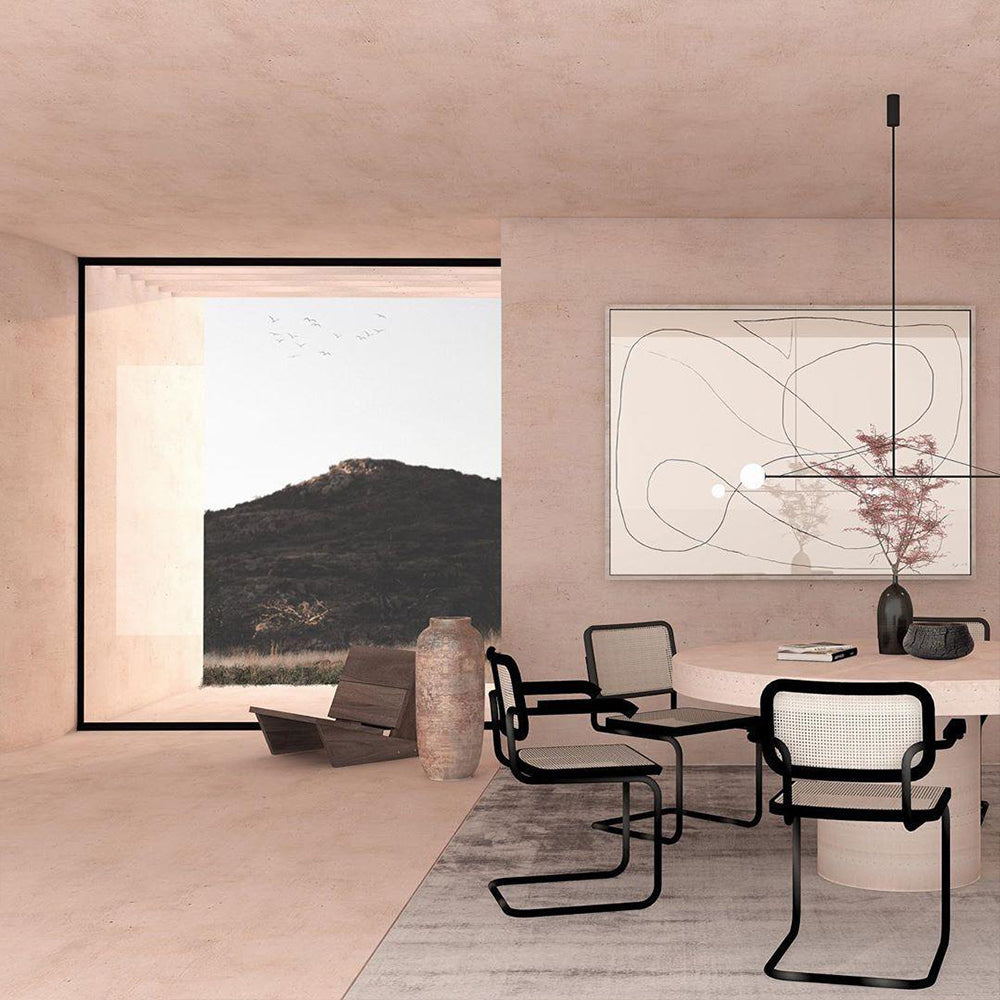Arisha Minimalist Linear Mobile Pendant Light, Black - Neutral Decor