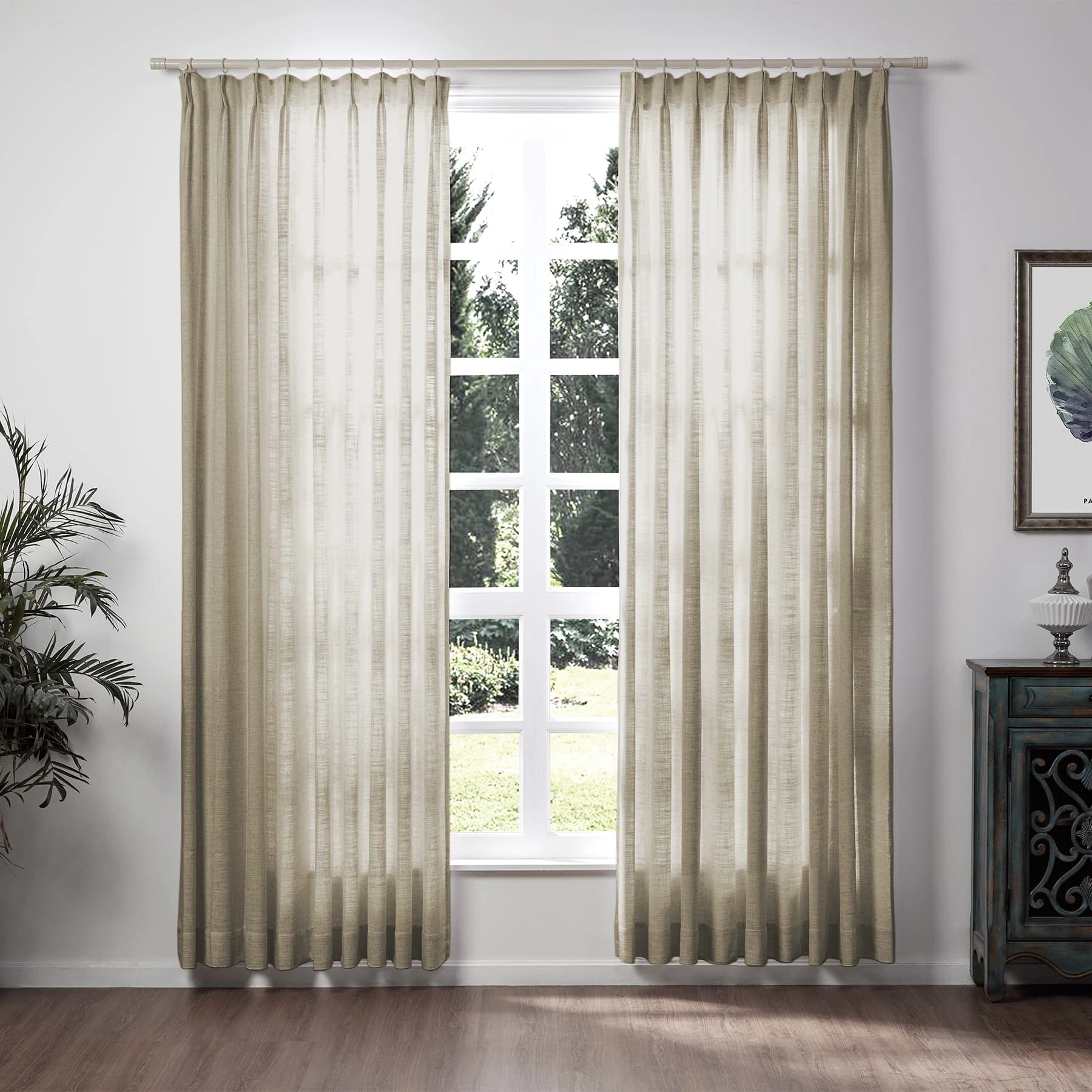 Lily Linen Curtains & Drapes Soft Top-Neutral Decor