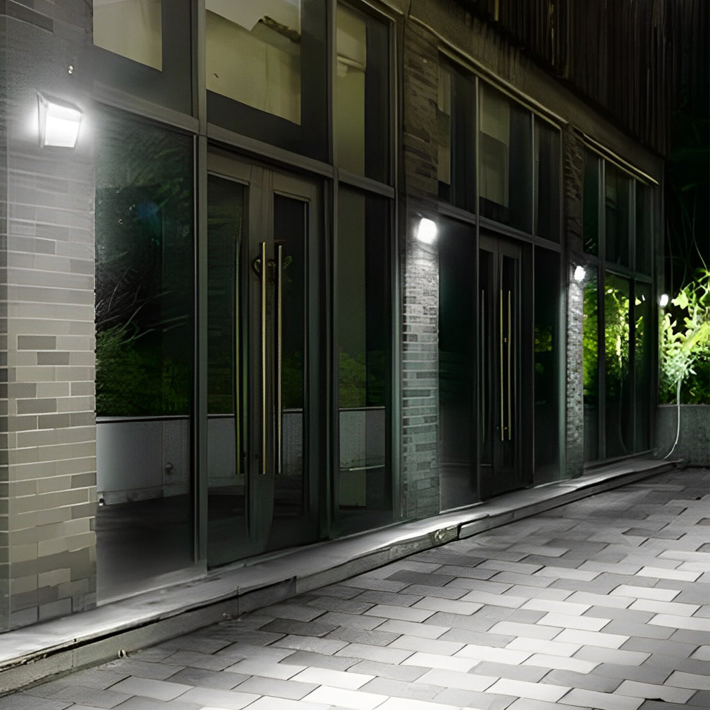 Edelin Rectangular LED Motion Sensor Steel Outdoor Wall Lamp