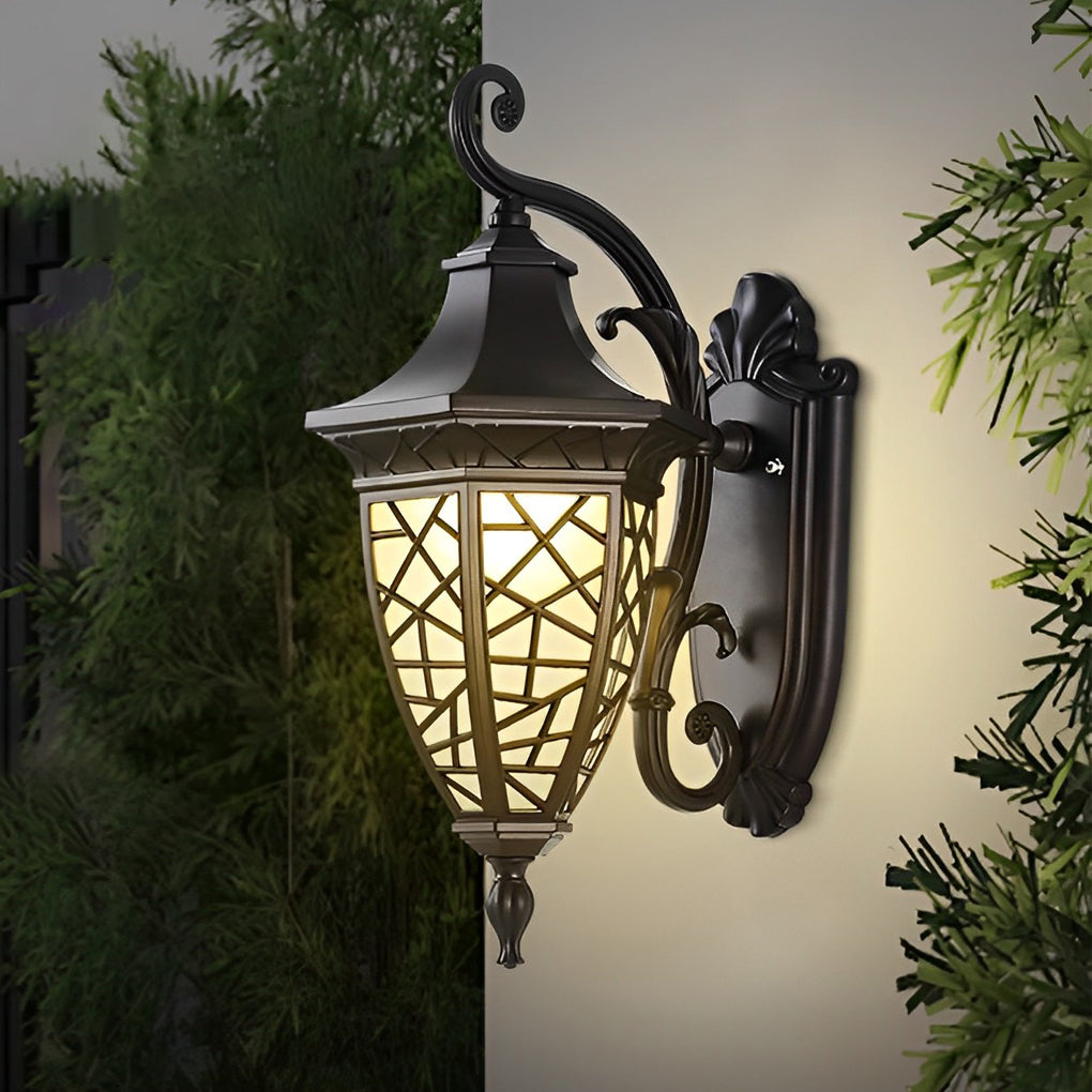 Bond Retro Pattern American Style Outdoor Wall Lamp
