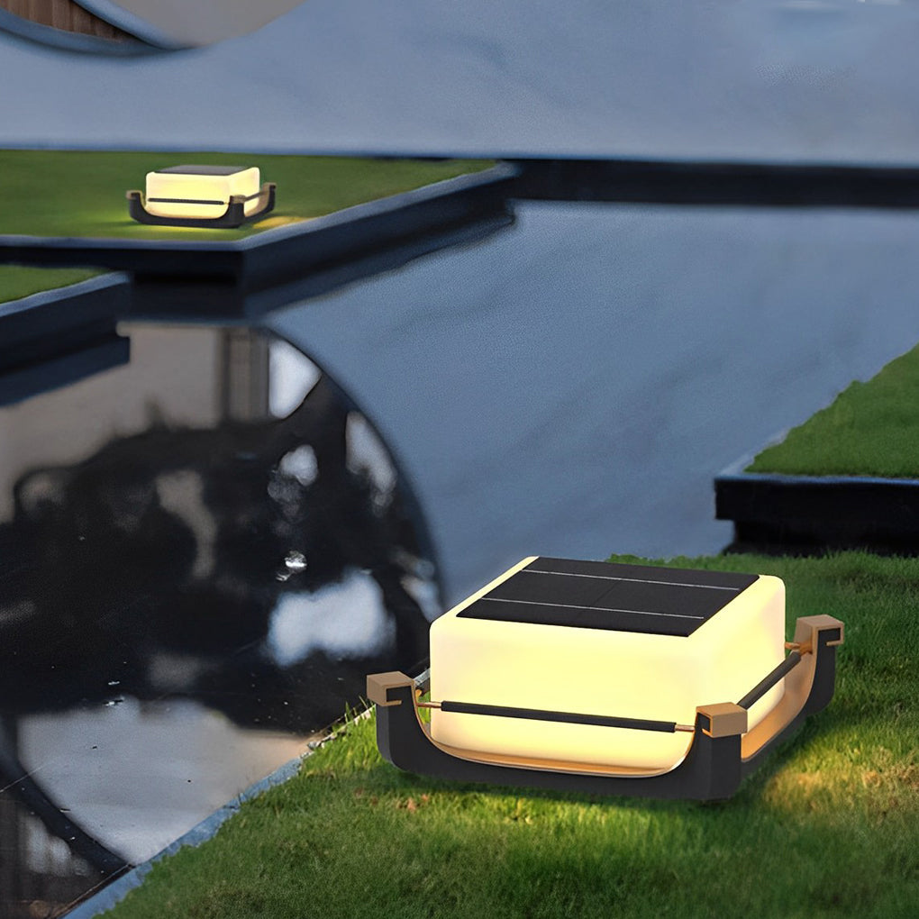 Oliver LED Modern Solar PC Outdoor Fence Post Lights