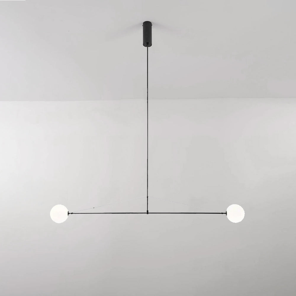 Arisha Minimalist Linear Mobile Pendant Light, Black - Neutral Decor