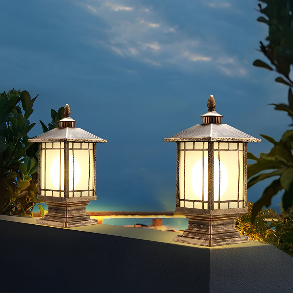 Gerret Retro Creative Outdoor Fence Pillar Lamp
