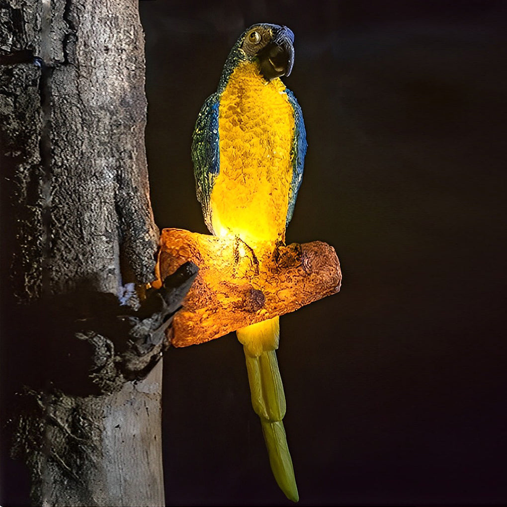 Michael Simulation Animal Parrot LED Resin Outdoor Lights