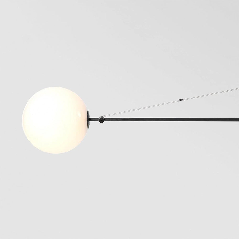 Arisha Minimalist Linear Mobile Pendant Light, Black - Neutral Decor