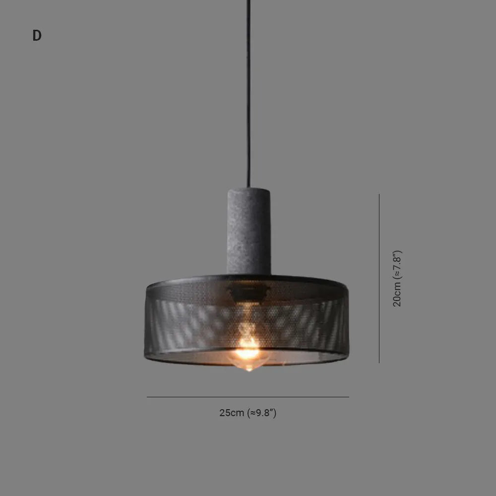 Vireth Pendant Light Industrial Cylindrical Cement/-Neutral Decor