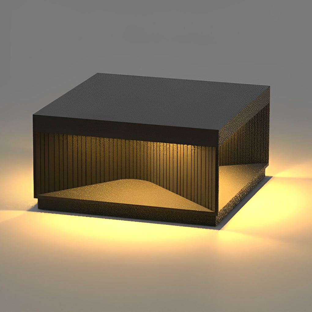 Zea Striped Decor Solar Fence Post Light