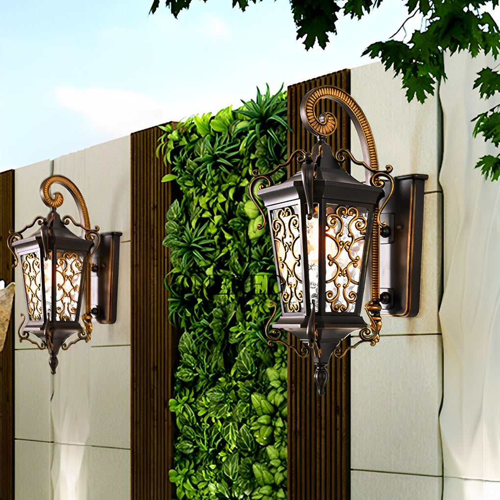 Adrnne Retro Pattern European Outdoor Wall Lamp