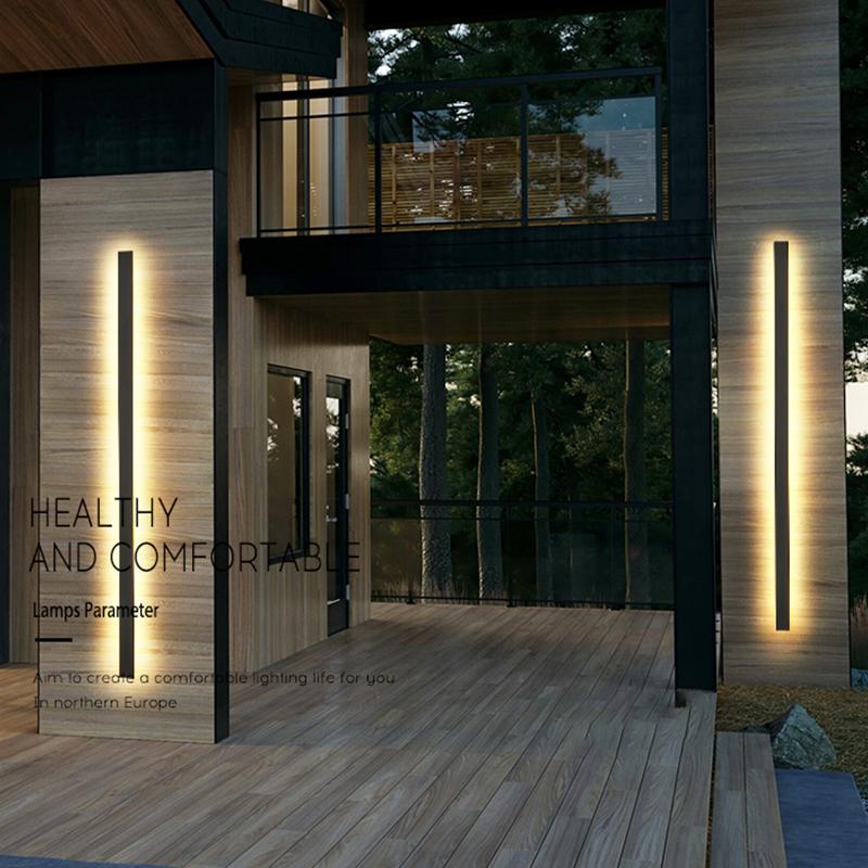 Zebadi Long Linear LED Outdoor Wall Porch Lights