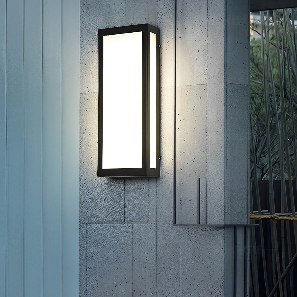 Wealy Rectangular LED Modern Outdoor Exterior Light Wall Lamp