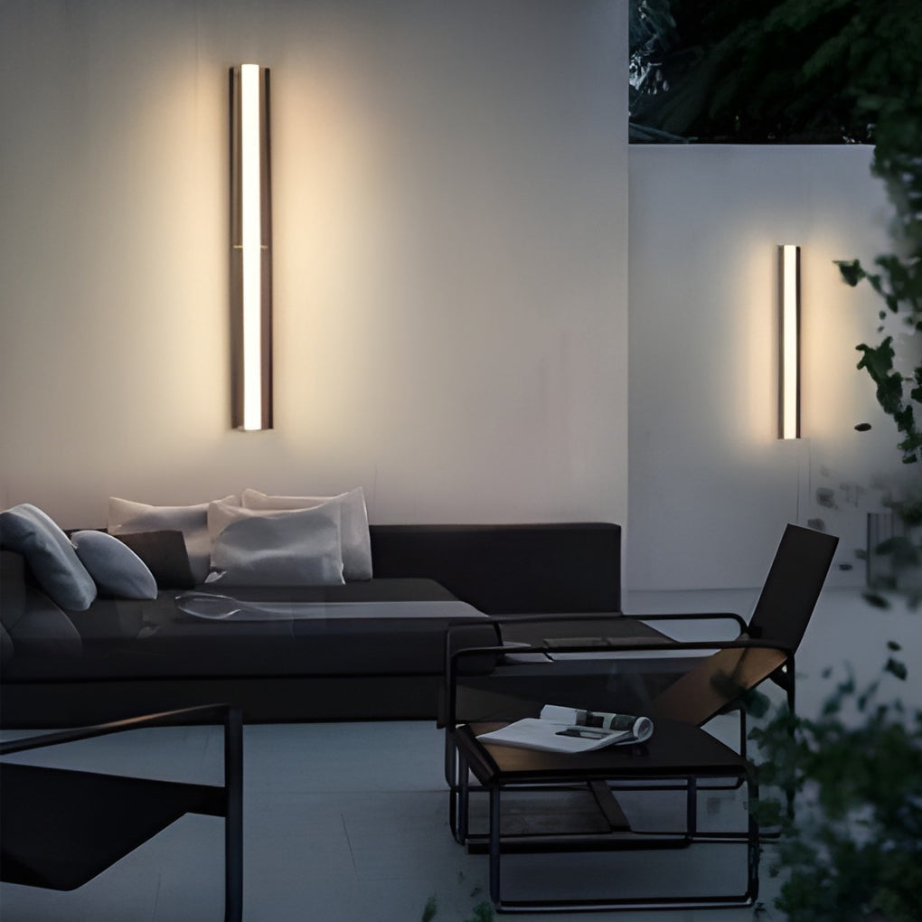 Lione Long LED Solar Linear Outdoor Wall Light