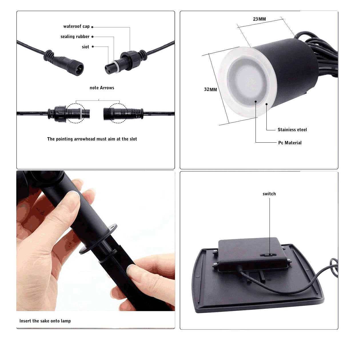 Bertin Radiance LED Step Inground Steel Outdoor Light