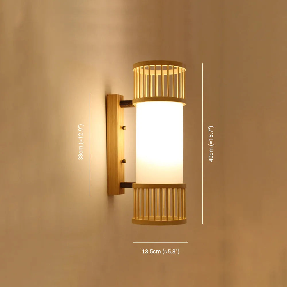 Ritta Wall Lamp Rustic, Muto Rattan Weaving LED, Hallway Wall Sconce - Neutral Decor