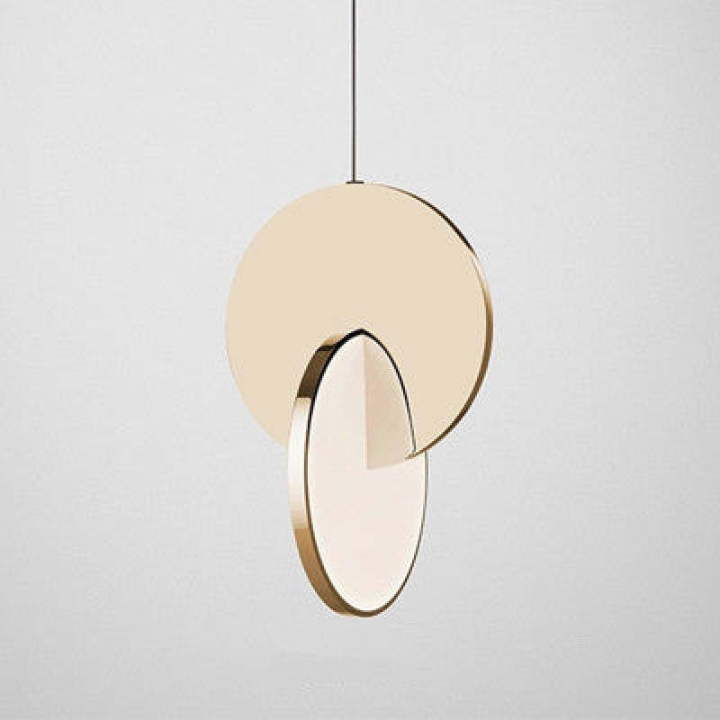 Arisha Pendant Light, Disc, Gold/Silver - Neutral Decor