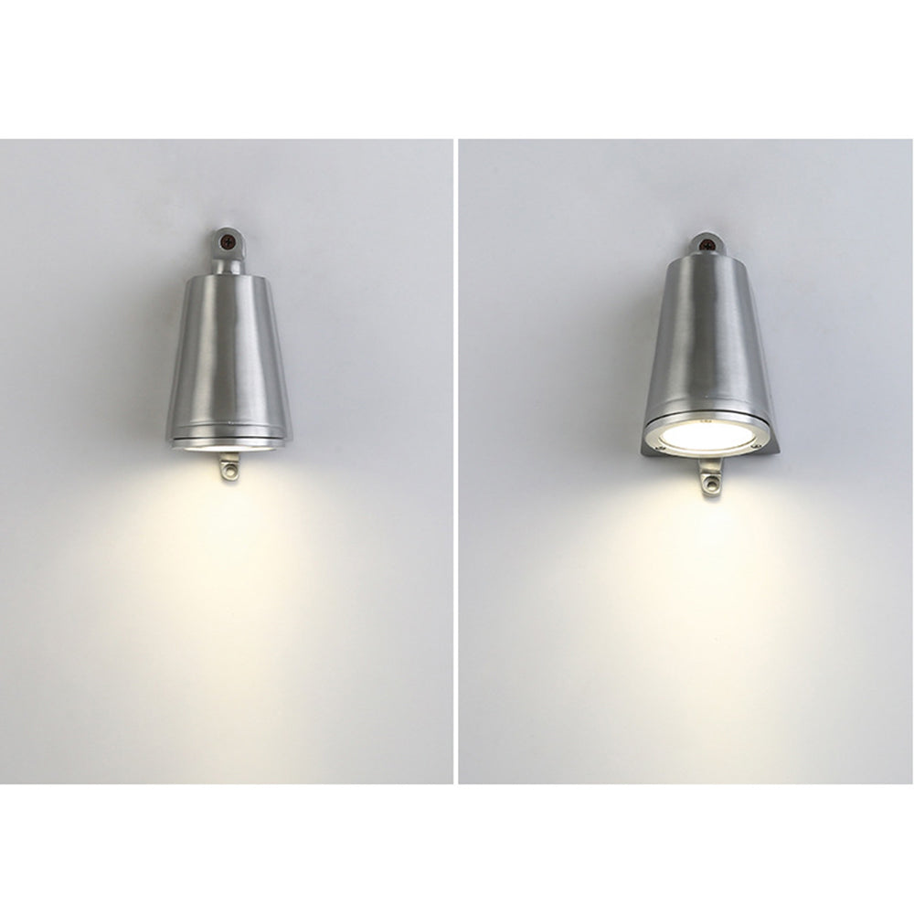 Ray Industrial Metal Bell Shaped Indoor Wall Lamp, Black/Grey/Coppery/Aluminum - Neutral Decor