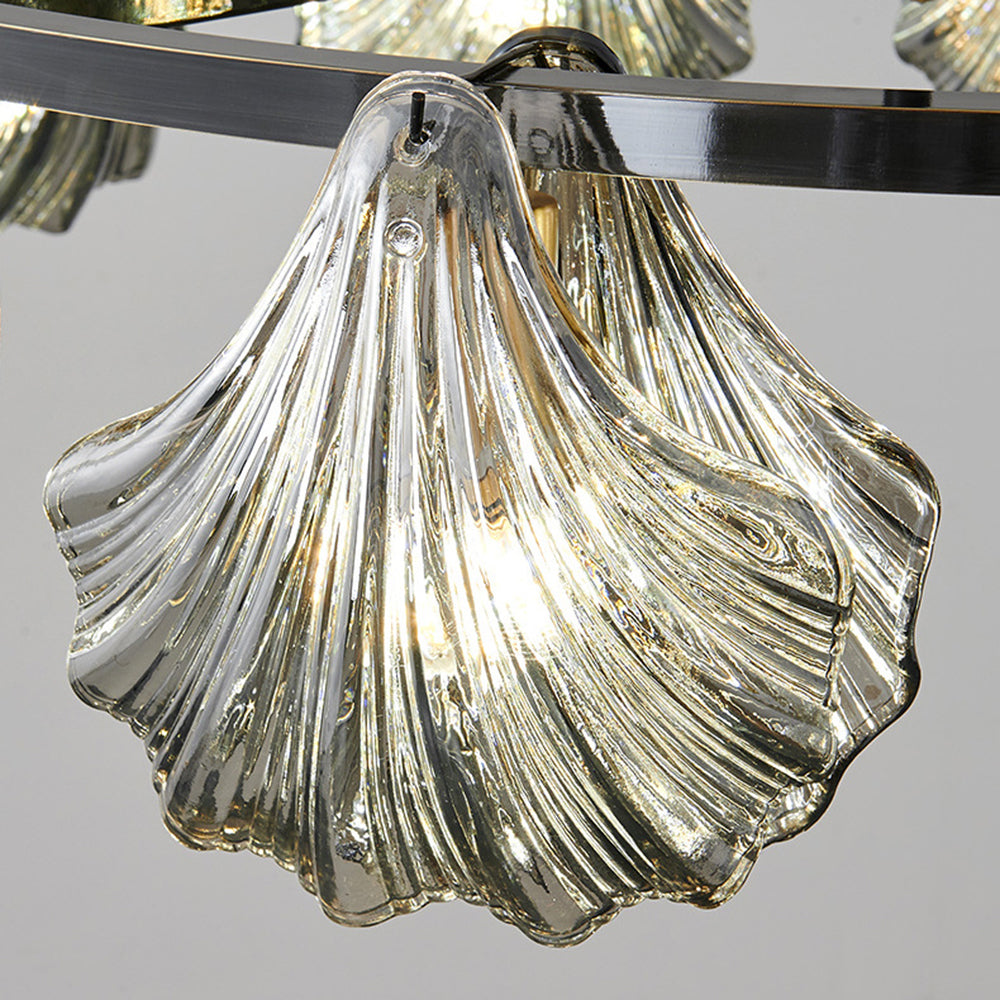 Kristy Modern Annular Metal And Glass Pendant Light, Black/Gold - Neutral Decor