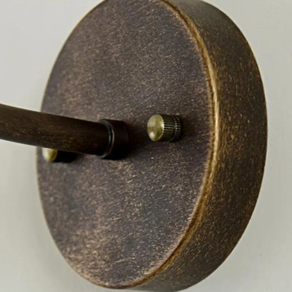 Ray Rustic Bowl Shaped Metal Wall Lamp, Antique Brass - Neutral Decor