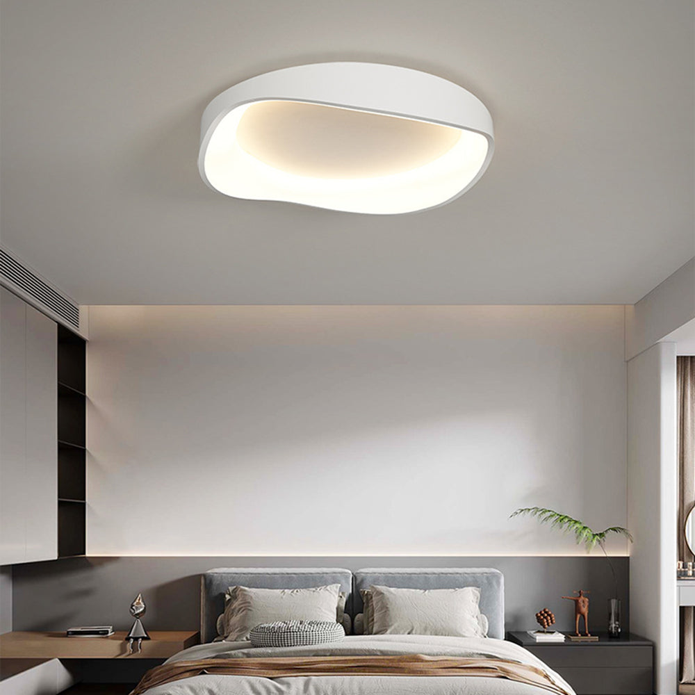Arisha Modern Wave Flush Mount Ceiling Light - Neutral Decor
