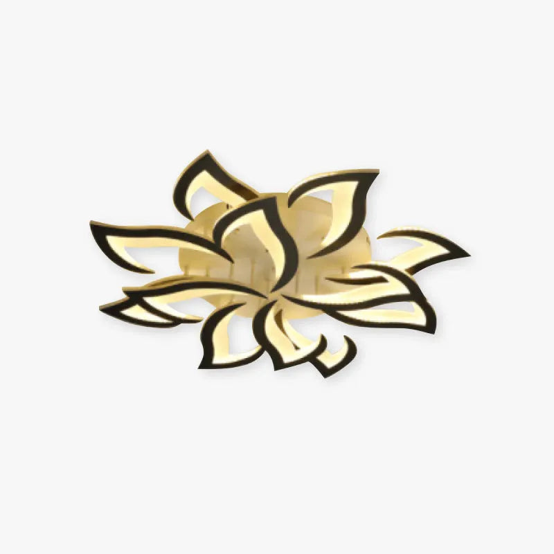 Arisha Elegant Flower Flush Mount Ceiling Light, White/Black - Neutral Decor