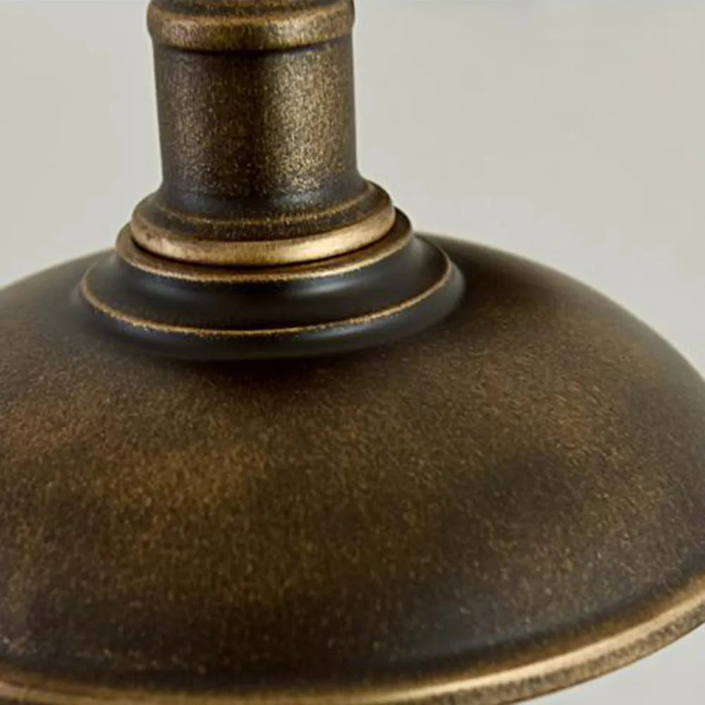 Ray Rustic Bowl Shaped Metal Wall Lamp, Antique Brass - Neutral Decor