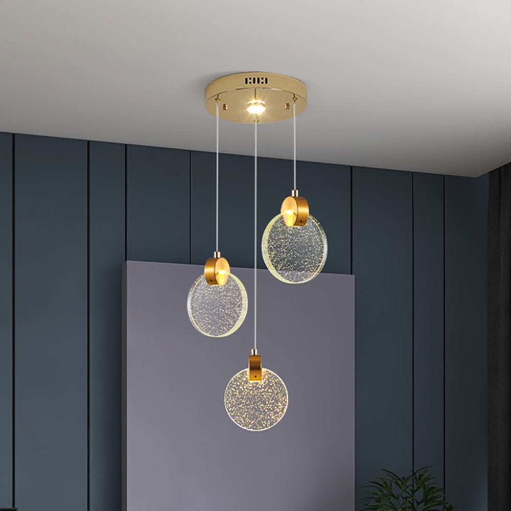Kristy Luxury Circular Ripple Round Crystal Golden Chandelier - Neutral Decor