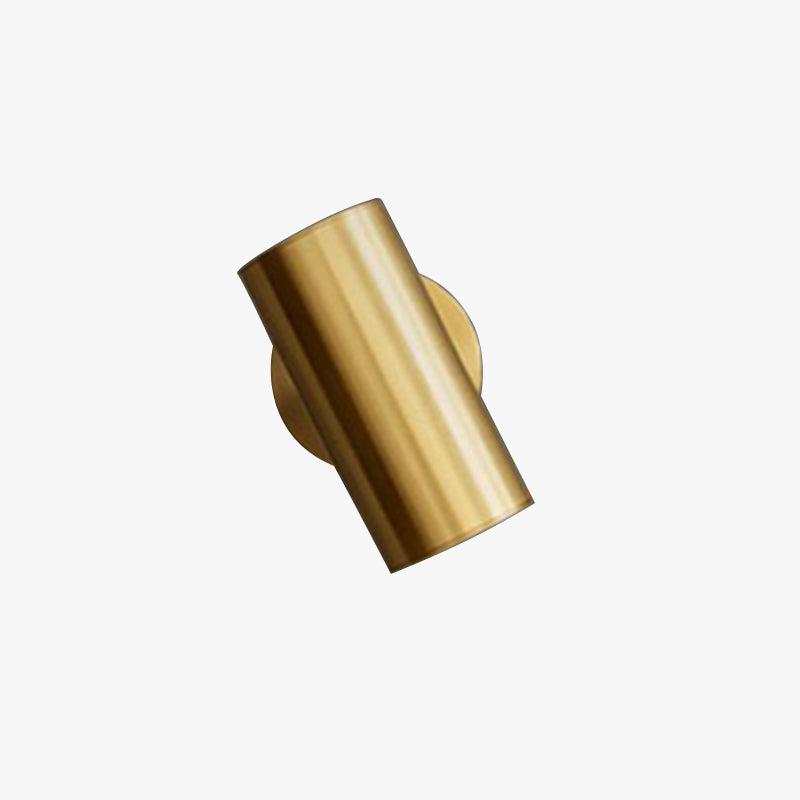 Aria Moden Spotlight cylindrical Metal Wall Lamp, Gold/Black - Neutral Decor