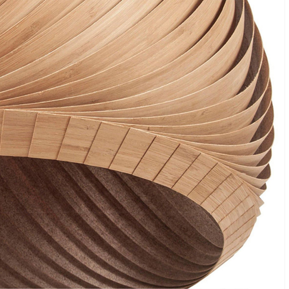 Muto Farmhouse Semi Metal Pendant Light, Brown/Wood - Neutral Decor