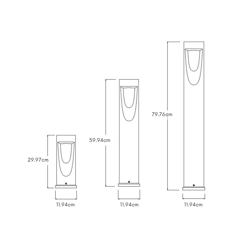 Searchy Bollard Minimalist Nordic Outdoor Light