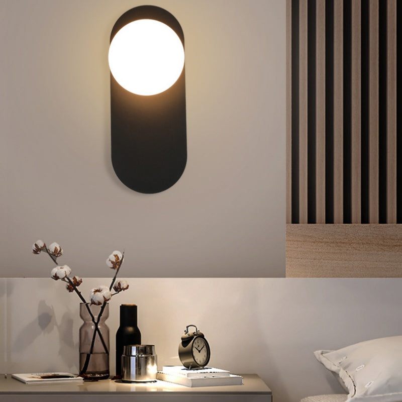 Valentina Modern LED Wall Lamp Black/Gold Glass Bedroom/Living Room - Neutral Decor