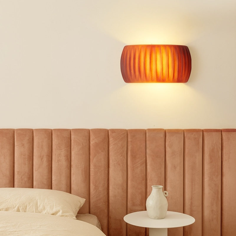 Aria Modern LED Indoor Wall Lamp Orange/Green Resin Bedroom - Neutral Decor